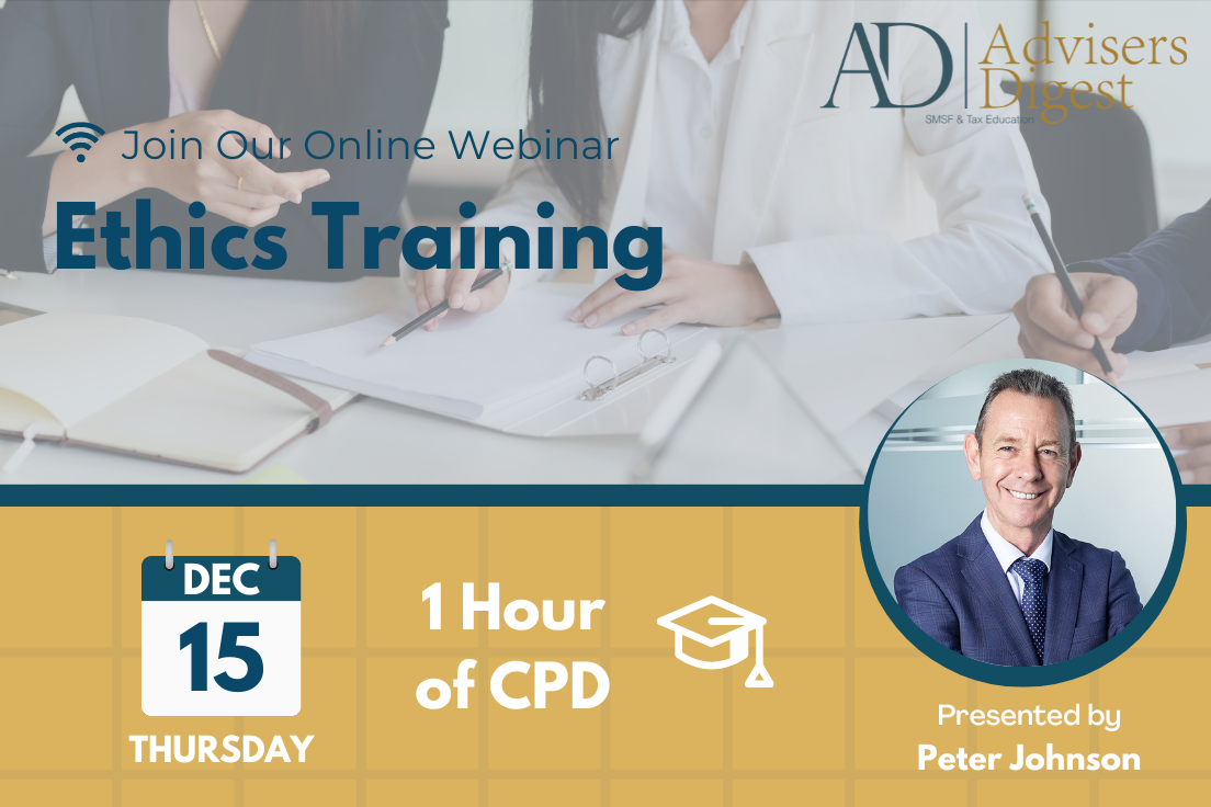 Ethics Webinar - December 2022 (1 Hour of CPD)