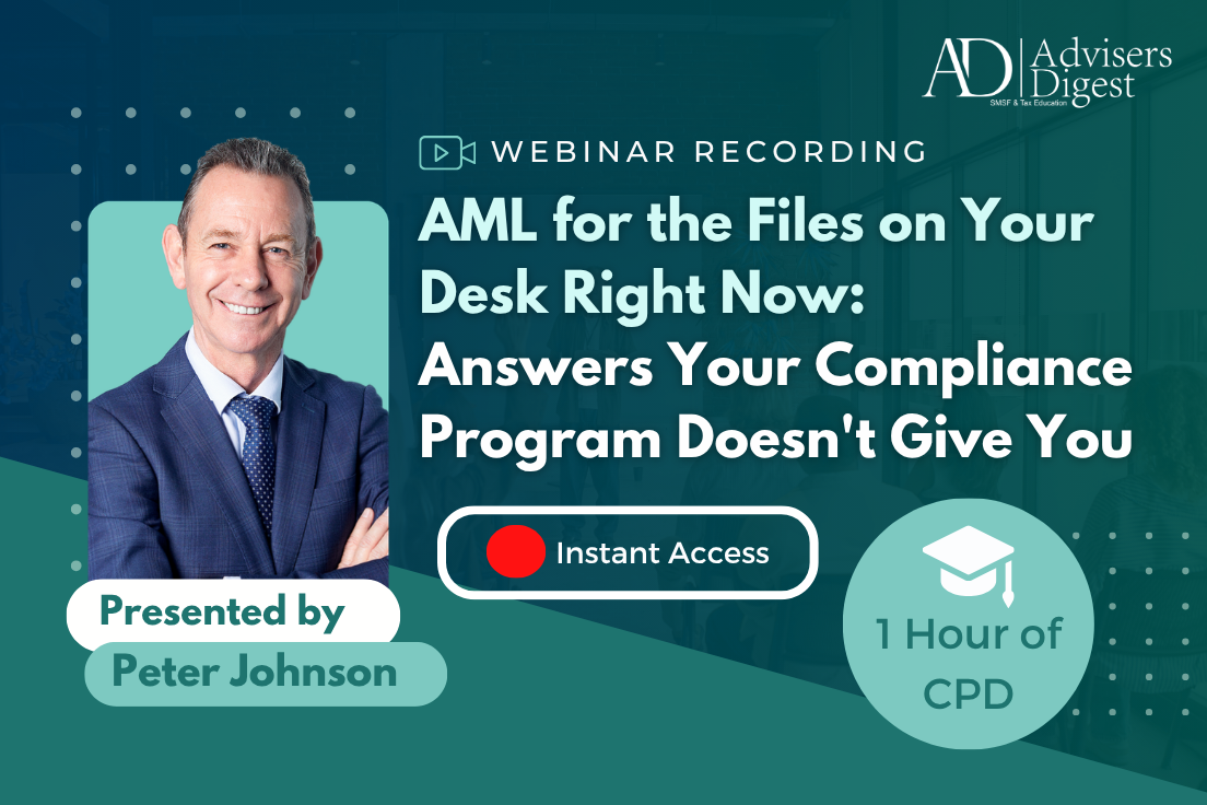 AML for the Files on Your Desk Right Now: Answers Your Compliance Program Doesn't Give You Webinar - September 2026 (1 Hour Of CPD)