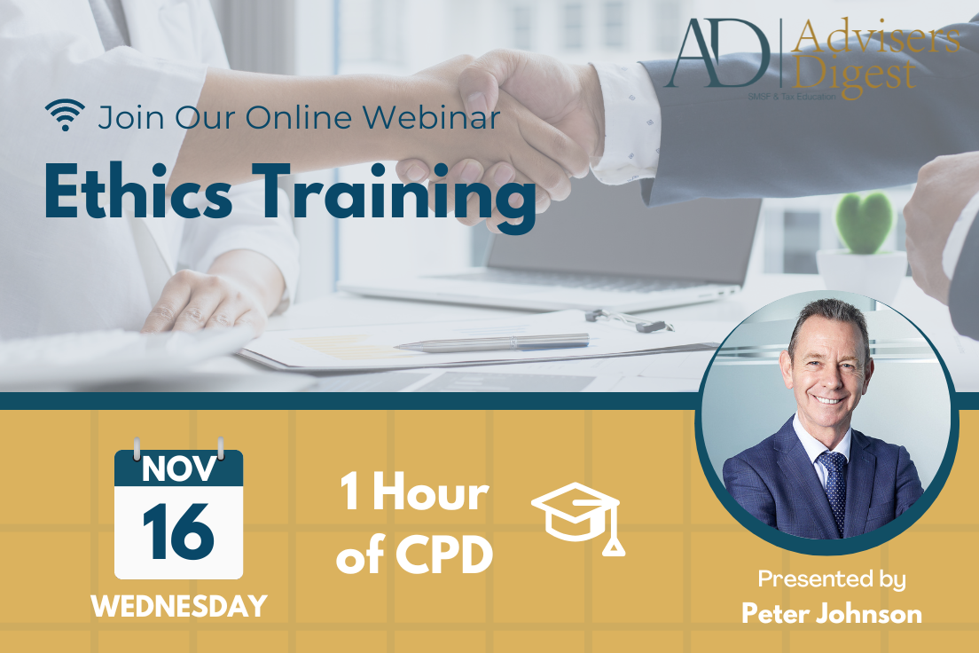 Ethics Webinar - November 2022 (1 Hour of CPD)