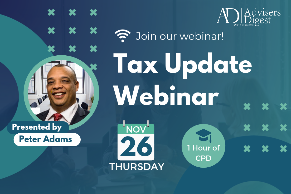 Tax Update Webinar - October 2026 (1 Hour of CPD)