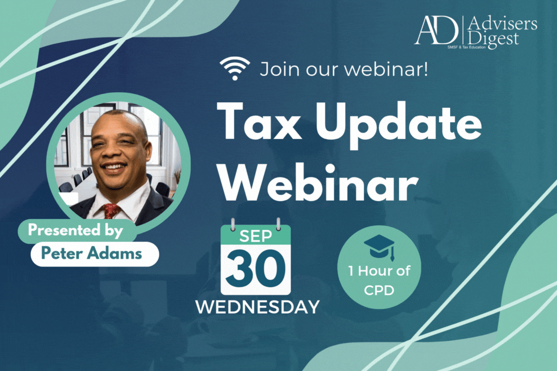 Tax Update Webinar - September 2026 (1 Hour of CPD)