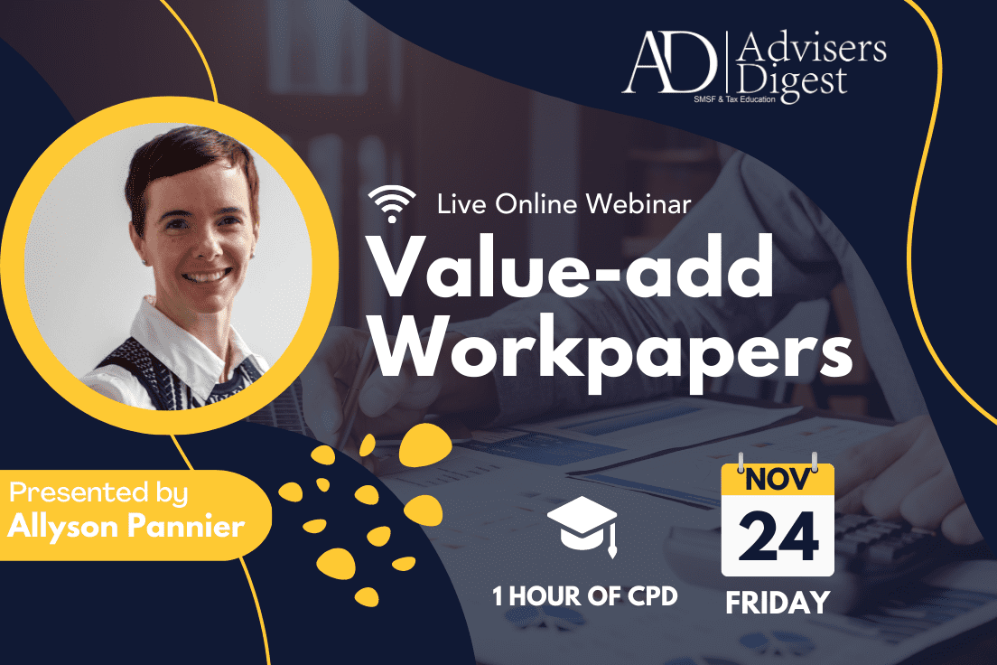 Value-Add Workpapers - November 2023 (1 Hour of CPD)